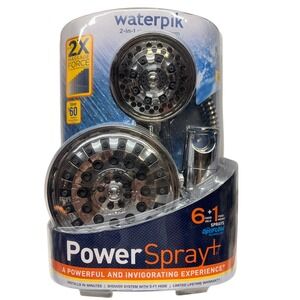 Waterpik PowerPulse 2-In-1 Shower Head System‎ With Handheld Sprayer Brand New